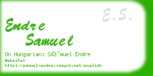 endre samuel business card